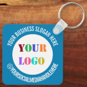 Aangepaste bedrijfspromoties Social Media Sleutelh Sleutelhanger (Achterkant)