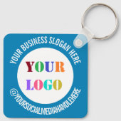 Aangepaste bedrijfspromoties Social Media Sleutelh Sleutelhanger (Achterkant)