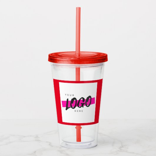 Aangepaste bedrijfspromoties voor logo voor bedrij acryl drinkbeker (Voorkant)
