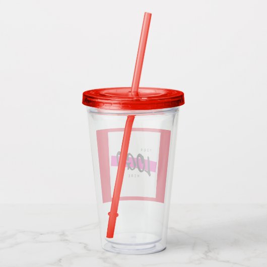 Aangepaste bedrijfspromoties voor logo voor bedrij acryl drinkbeker (Achterkant)