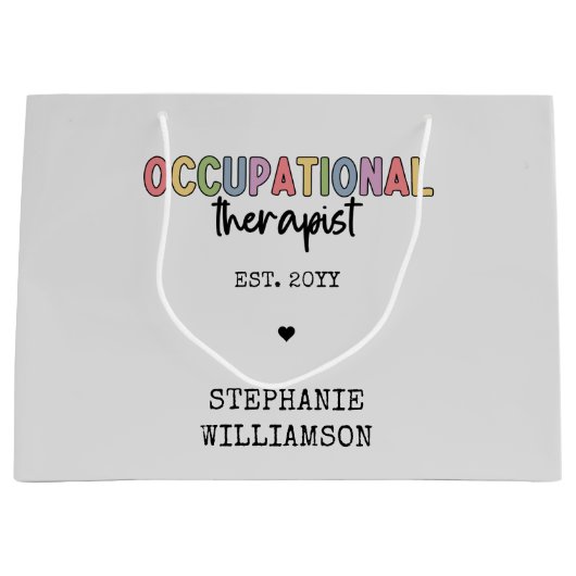 Aangepaste bedrijfstherapie om cadeaus te Afstuder Groot Cadeauzakje (Voorkant)