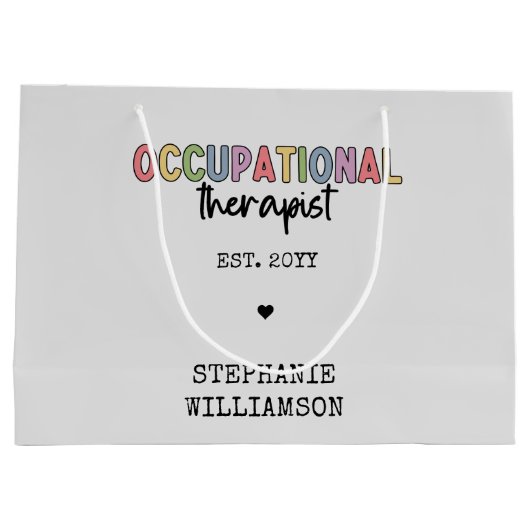 Aangepaste bedrijfstherapie om cadeaus te Afstuder Groot Cadeauzakje (Achterkant)