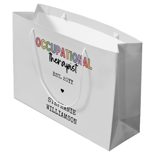 Aangepaste bedrijfstherapie om cadeaus te Afstuder Groot Cadeauzakje (Achterkant Gekanteld)