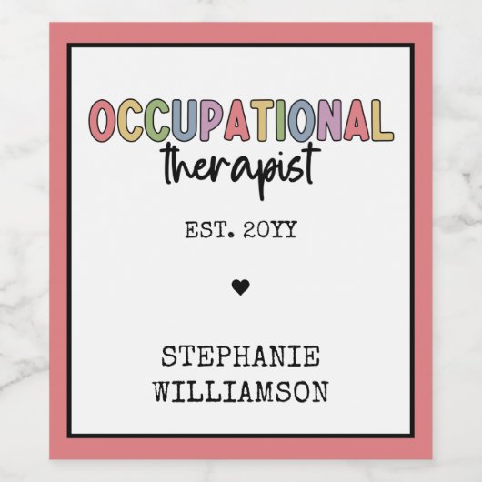 Aangepaste bedrijfstherapie om cadeaus te Afstuder Wijn Etiket (Enkel label)