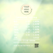 Aangepaste bedrijfsuren vensterstickers met logo e raamsticker (Vel 3)