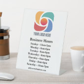 Aangepaste bedrijfsuren voor Logo Reclamebord Met Voetstuk (Insitu)