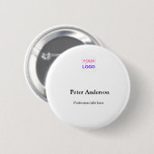 Aangepaste bedrijfswinkel bedrijfsmedewerker ronde button 5,7 cm (Voorkant /achterkant)