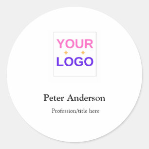 Aangepaste bedrijfswinkel bedrijfsmedewerker ronde sticker