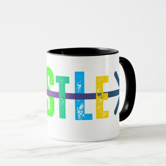 Aangepaste bedrukte koffiemok mok (Voorkant rechts)