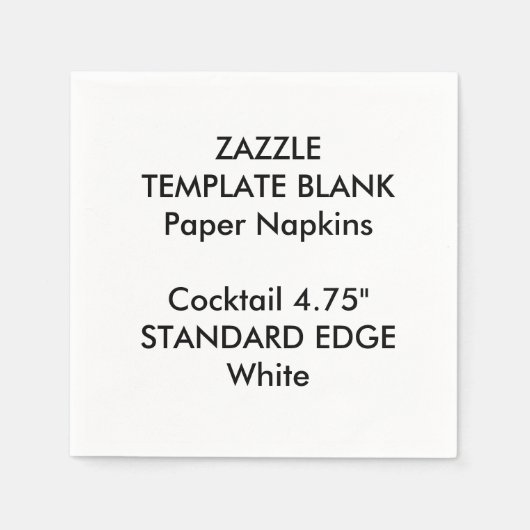 Aangepaste bedrukte Plain Edge Cocktail Papieren s Servetten (Voorkant)