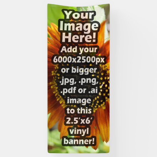 Aangepaste bedrukte Vinyl Full-Colour Printing 6'  Spandoek (Verticaal)