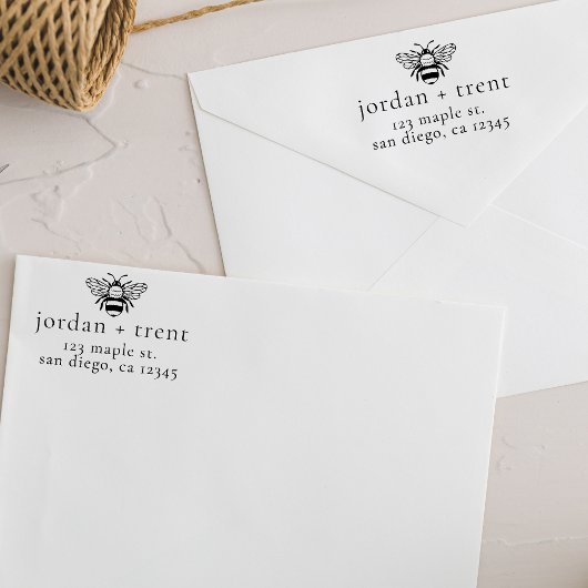 Aangepaste Bee Return Adres Stempel