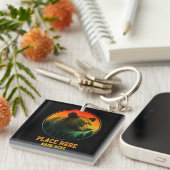 Aangepaste beer dier plaats land souvenir sleutelhanger (Voorkant Rechts)