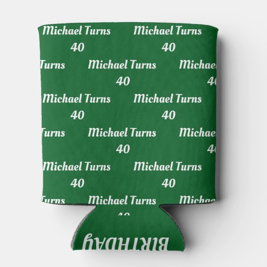 Aangepaste Beer Koozie Gepersonaliseerde Naam & Le (Achterkant)