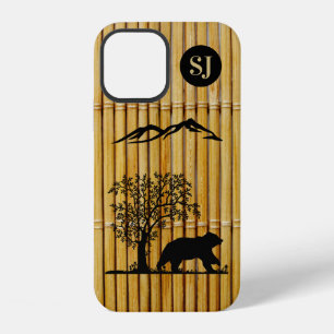 Aangepaste beer silhouet Apple iPhone 12 stevige h Hoesje