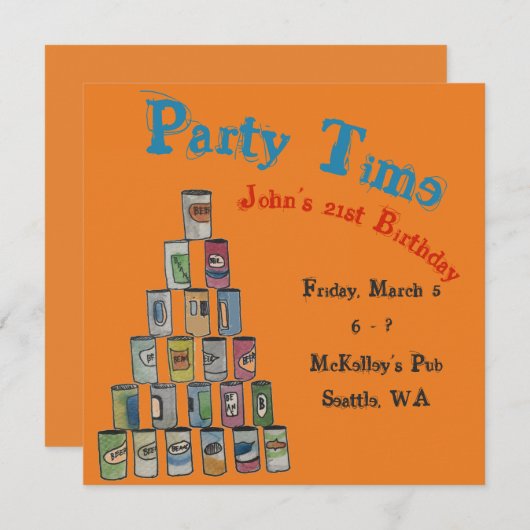 Aangepaste Beer Tower-kaart Kaart (Voorkant / Achterkant)