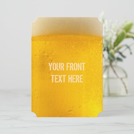 Aangepaste BEER-uitnodigingen Kaart (Staand voorkant)