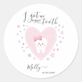 Aangepaste begindatum kindermeisje ronde sticker