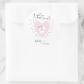 Aangepaste begindatum kindermeisje ronde sticker (Tas)