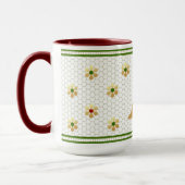 Aangepaste beginletter | Chic goud madeliefje honi Mok (Links)