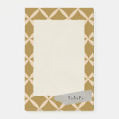 Aangepaste Beginletters Mosterd Oker Geometrische  Post-it® Notes (Voorkant)