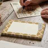 Aangepaste Beginletters Mosterd Oker Geometrische  Post-it® Notes