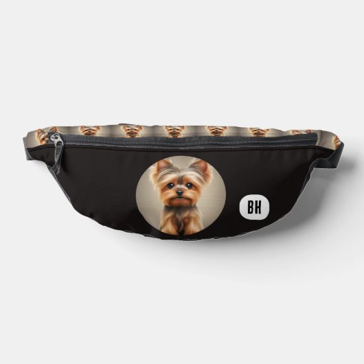 Aangepaste beginletters Yorkshire Terrier Yorkie-h Heuptasje (Liggend)