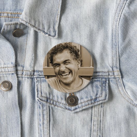 Aangepaste begrafenis | Geboortedag | Foto van de  Ronde Button 7,6 Cm (In situ)