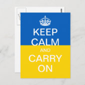 Aangepaste BEHOEFTE CALM en CARRY ON - Ukraine vla Briefkaart