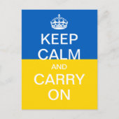 Aangepaste BEHOEFTE CALM en CARRY ON - Ukraine vla Briefkaart (Voorkant)