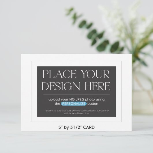 Aangepaste behuizing Kaart - 5 bij 3,5 inch (Staand voorkant)