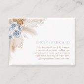 Aangepaste behuizing voor Boho Pampas Grass Baby s Informatiekaartje (Voorkant)