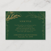 Aangepaste behuizing voor Emerald Green en Gold Le Informatiekaartje (Voorkant)