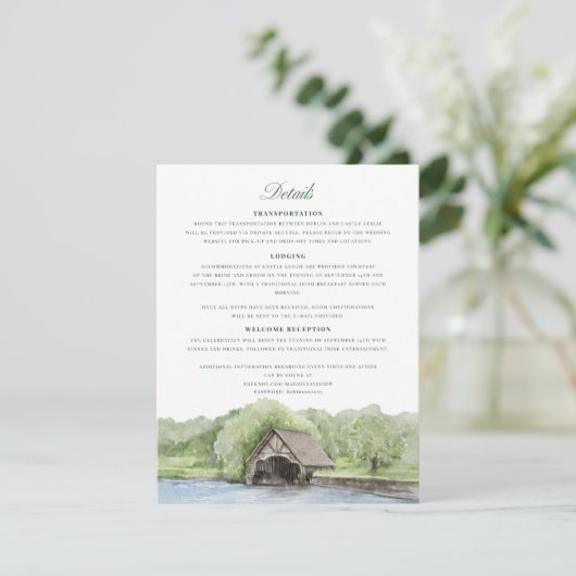 Aangepaste behuizingskaart informatiekaartje (Staand voorkant)