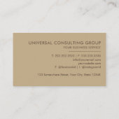 Aangepaste Beige Bruin Grijs Goud Bloemen Professi Visitekaartje (Achterkant)