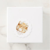 Aangepaste Beige Gouden Luier illustratie Baby sho Bedankjes Labels (In situ)