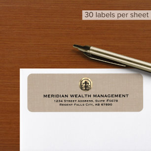 Aangepaste Beige Linnen Print Adresetiketten Etiket