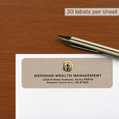 Aangepaste Beige Linnen Print Adresetiketten Etiket