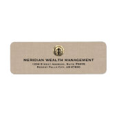 Aangepaste Beige Linnen Print Adresetiketten Etiket (Voorkant)