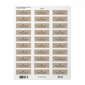 Aangepaste Beige Linnen Print Adresetiketten Etiket (Full Sheet)