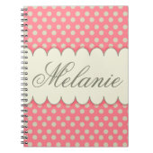  aangepaste beige roze kleurpotten notitieboek (Voorkant)