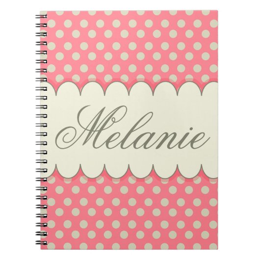  aangepaste beige roze kleurpotten notitieboek (Voorkant)