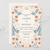 Aangepaste Beige Roze Perzik Terracotta Blossom We Kaart (Voorkant / Achterkant)