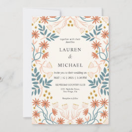 Aangepaste Beige Roze Perzik Terracotta Blossom We Kaart