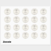 Aangepaste Beige Sticker Bedankt Label Packaging (Vel)