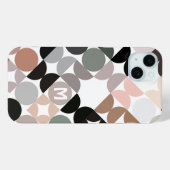 Aangepaste beige Tan Grey Blauwgroen Black Green R Case-Mate iPhone Case (Achterkant (horizontaal))