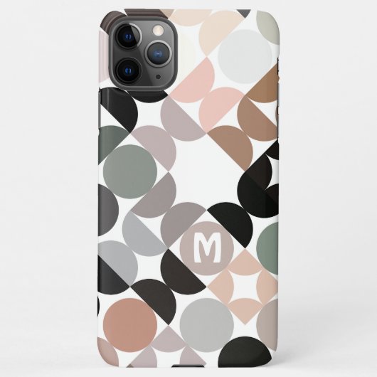 Aangepaste beige Tan Grey Blauwgroen Black Green R iPhone Hoesje (Achterkant)