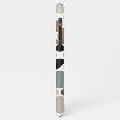 Aangepaste beige Tan Grey Blauwgroen Black Green R iPhone Hoesje (Linkerkant)