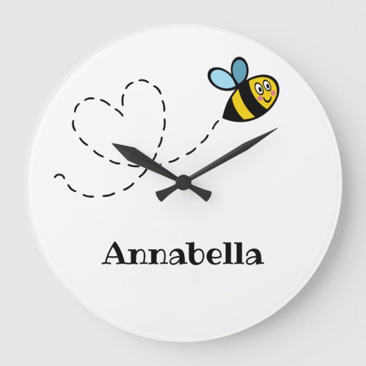 Aangepaste, beige wandklok (Voorkant)