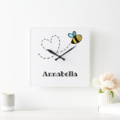 Aangepaste, beige wandklok (Huis)